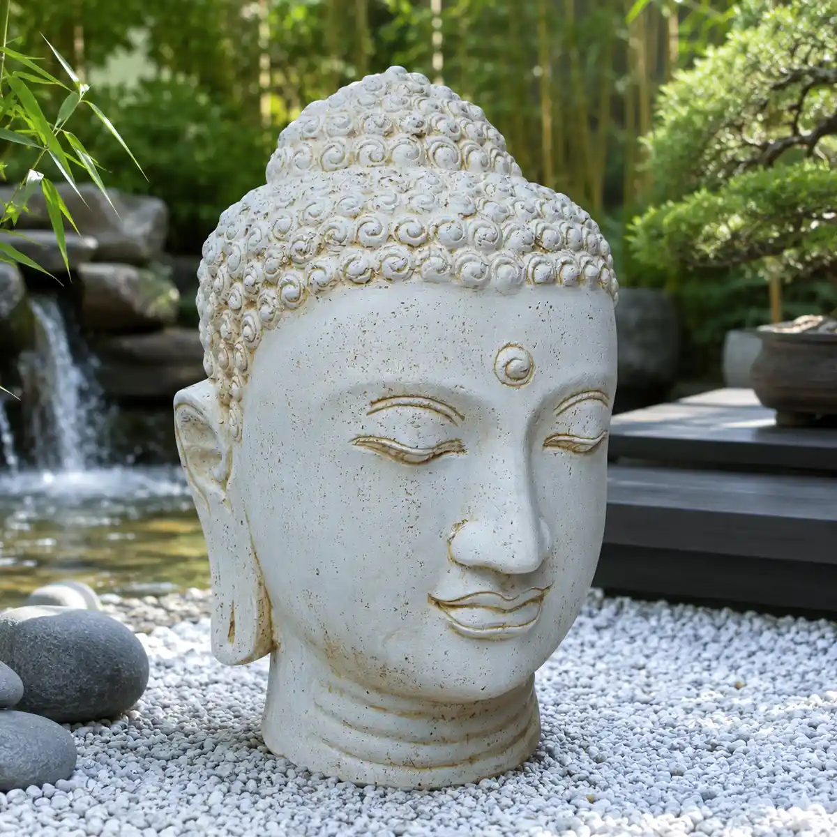Statue tête de bouddha